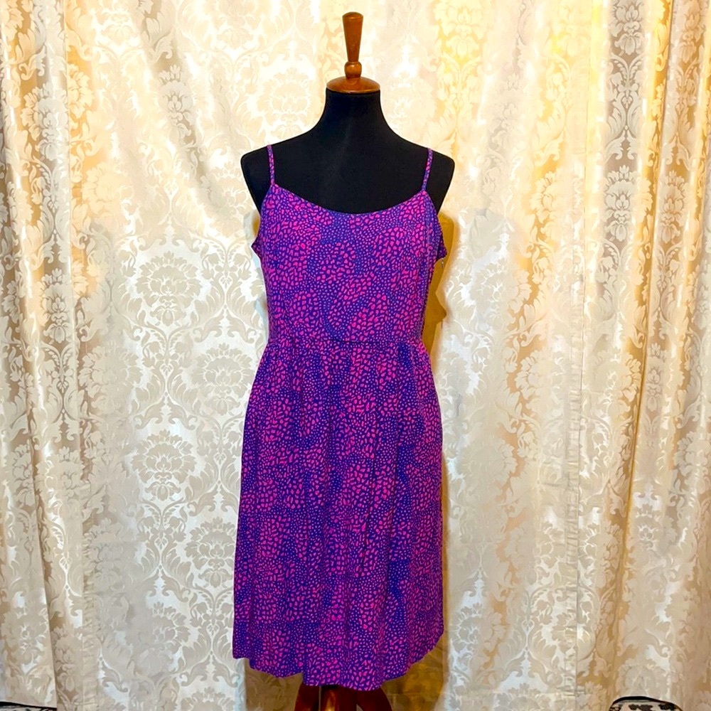 GAP Patterned Scoop Neck Sun Dress Adjust. Straps